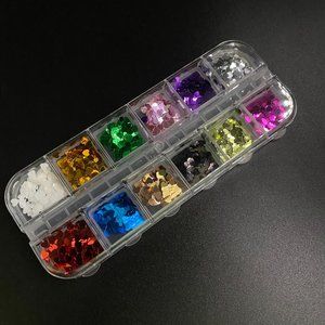 Heart Shape Nail Art Glitter Flakes 3D